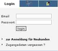 Erst anmelden, dann login !